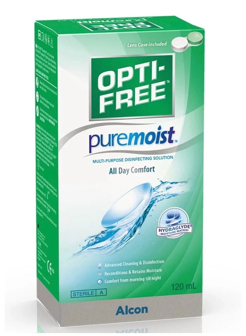 أوبتي - فري بيور مويست محلول عدسات مطهّر متعدد الأغراض 120 مل - Image 1