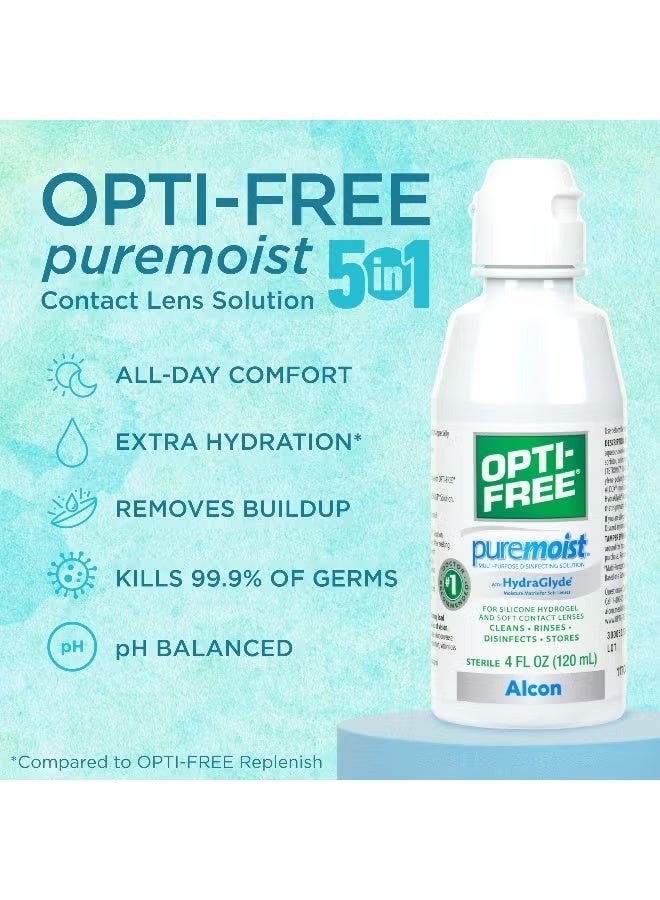 أوبتي - فري بيور مويست محلول عدسات مطهّر متعدد الأغراض 120 مل - Image 2