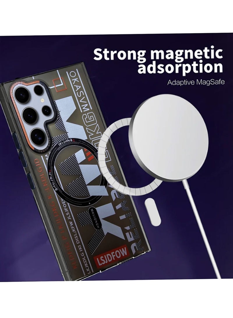 Techie جراب MWK مغناطيسي شفاف من مادة TPU مع واقي عدسة كاميرا مرتفع لهاتف Samsung Galaxy S24 Ultra - أسود - Image 4