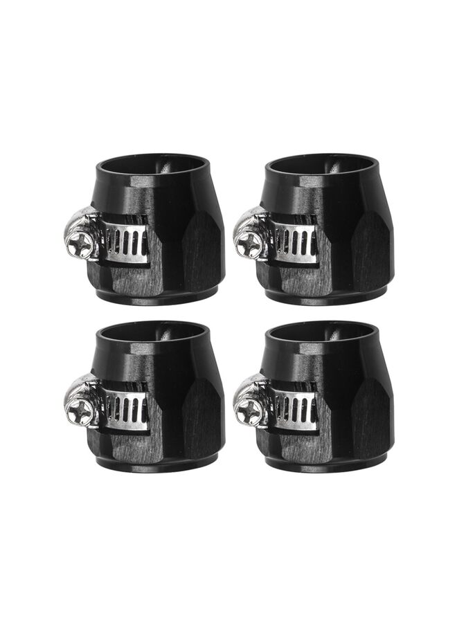 4PCS Aluminum Hose Trimmer Clips Car Tuning Fuel Line Hose Fittings, Clamp Trimmer Clips, Water Hose Trimmer Clips (Color : Black, Size : AN8-4) - Image 5