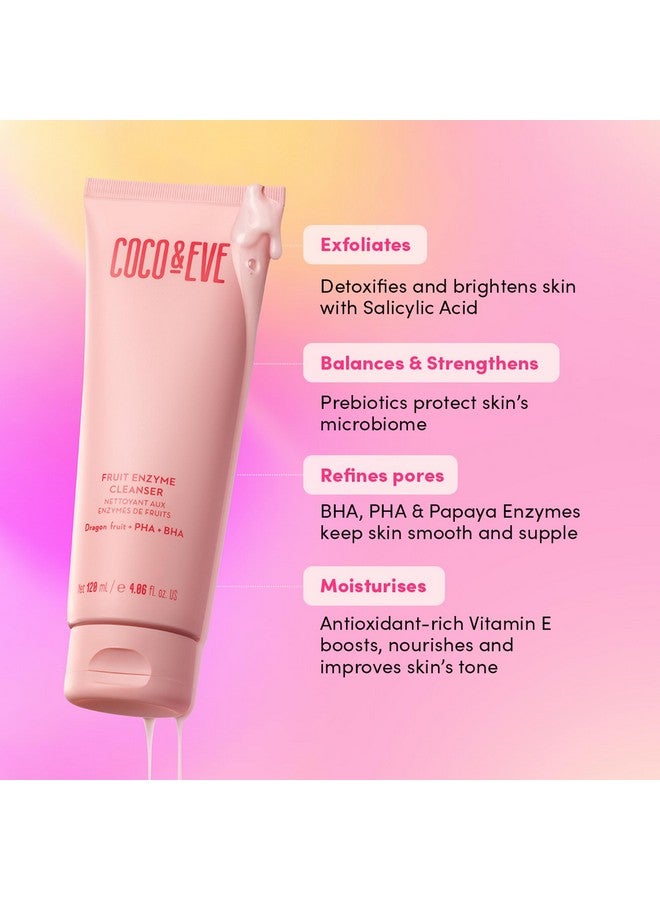 COCO & EVE Coco & Eve Fruit Enzyme Cleanser. Water Based Gentle cleanser for Radiant Complexion. Refines Pores, Exfoliates and Moistuizes Skin. BHA, Prebiotic, Papaya Enzyme & Vitamin E (4.06 fl oz)  - Image 4