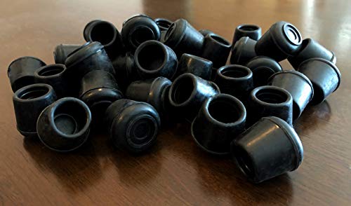 Shepherd Hardware 7/8-Inch Inside Diameter Rubber Leg Tips, 4-Pack, Black - Image 3