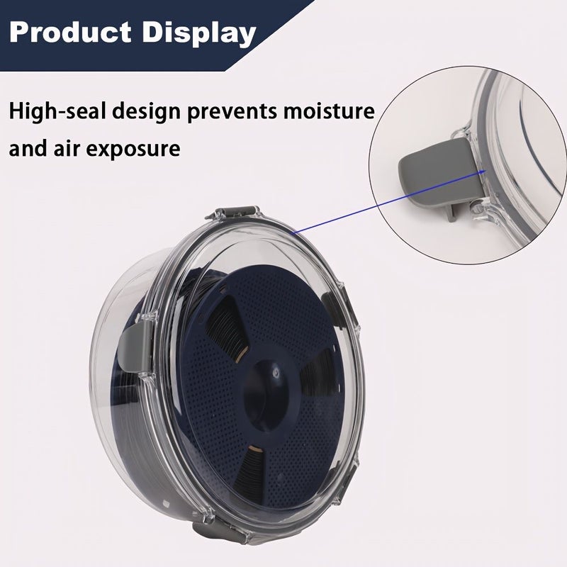 1pc Moisture Proof 3D Printer Filament Storage Box Large Diameter Airtight Container - Image 3