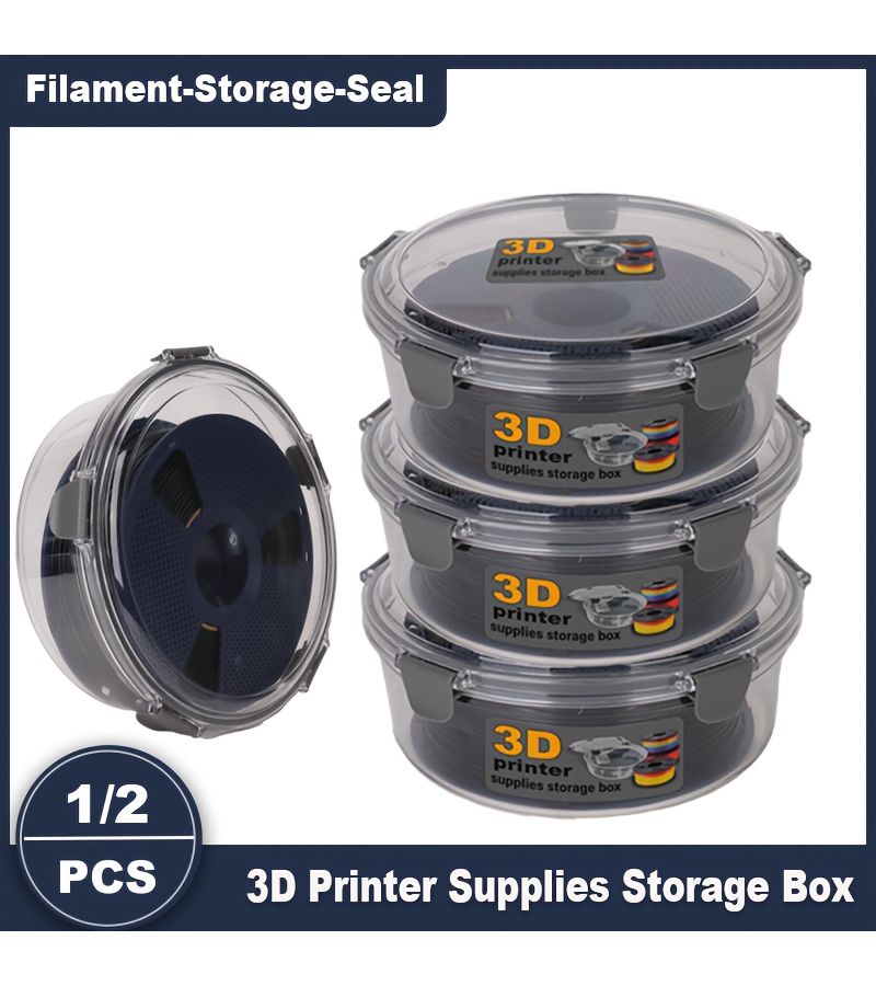 1pc Moisture Proof 3D Printer Filament Storage Box Large Diameter Airtight Container - Image 1