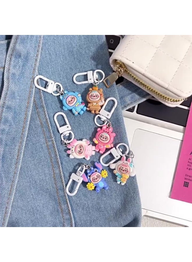 Labubu Keychain Cute Cartoon Doll Girlish Cartoon Pendant Student Accessory - Image 2