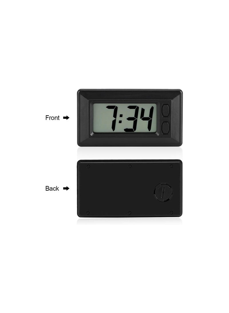 GGOOT Digital Clock,Portable LCD Table Car Dashboard Desk Date Time Calendar Display Electronic Clock with Adhesive Pad for Home Car or Vehicle's Dashboard  - Image 5