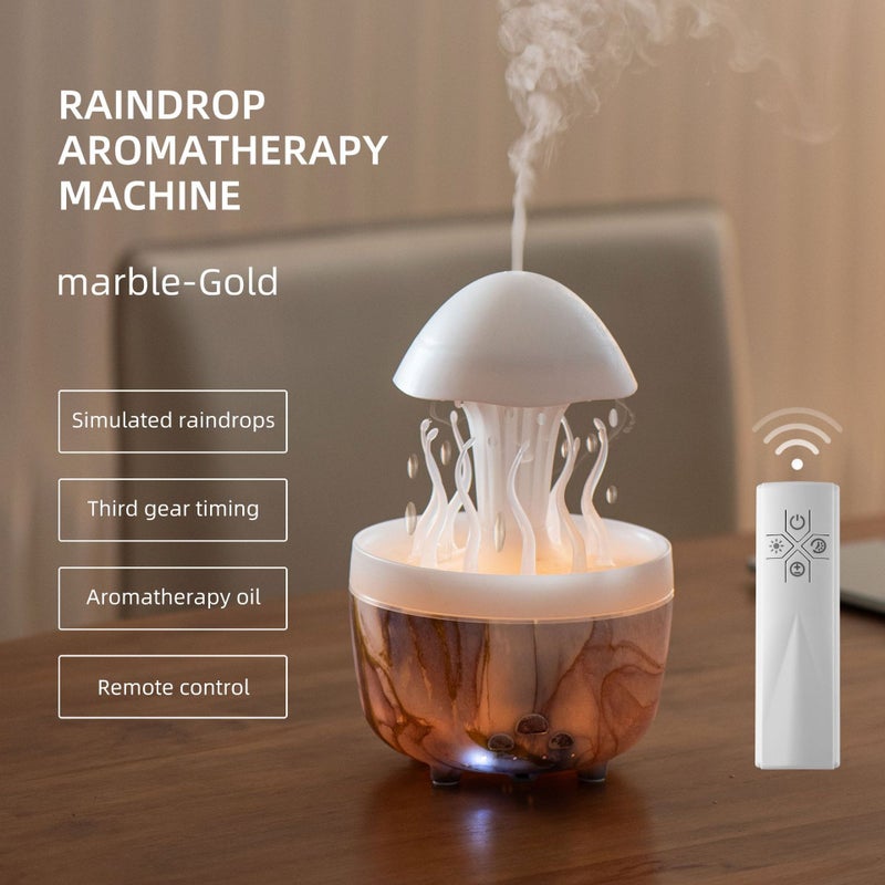 New Remote-Controlled Jellyfish Humidifier with Colorful Lights, Ultrasonic Mist & Rain Effect