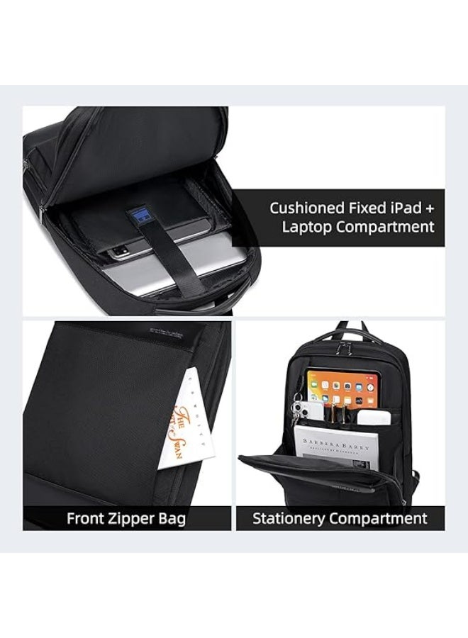 أركتيك هانتر حقيبة ظهر Arctic Hunter Slim للكمبيوتر المحمول للرجال، حقيبة ظهر للأعمال مقاس 15.6 بوصة، حقيبة ظهر للأعمال بسعة تصل إلى 11 لترًا، مع جيب لجهاز iPad مقاس 10.9 بوصة، حقيبة ظهر مقاومة للماء للاستخدام اليومي - Image 4