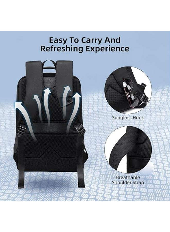 أركتيك هانتر حقيبة ظهر Arctic Hunter Slim للكمبيوتر المحمول للرجال، حقيبة ظهر للأعمال مقاس 15.6 بوصة، حقيبة ظهر للأعمال بسعة تصل إلى 11 لترًا، مع جيب لجهاز iPad مقاس 10.9 بوصة، حقيبة ظهر مقاومة للماء للاستخدام اليومي - Image 5