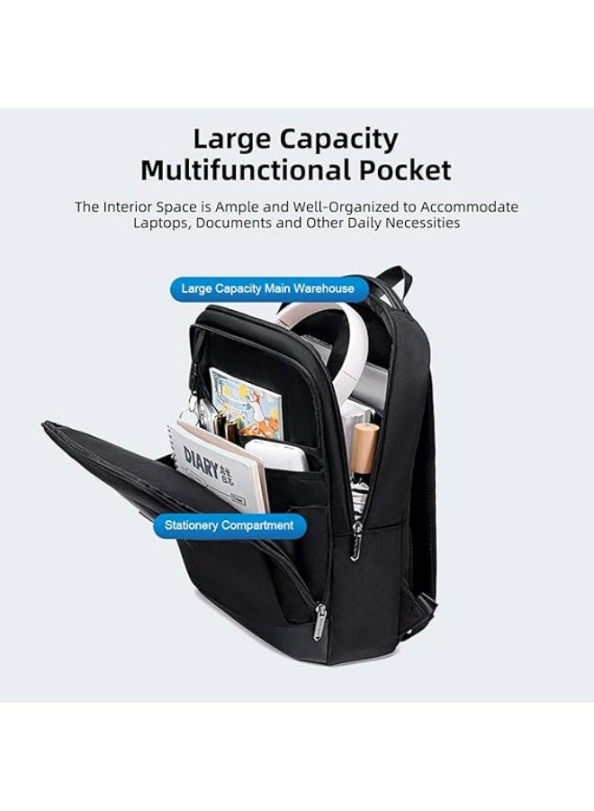 أركتيك هانتر حقيبة ظهر Arctic Hunter Slim للكمبيوتر المحمول للرجال، حقيبة ظهر للأعمال مقاس 15.6 بوصة، حقيبة ظهر للأعمال بسعة تصل إلى 11 لترًا، مع جيب لجهاز iPad مقاس 10.9 بوصة، حقيبة ظهر مقاومة للماء للاستخدام اليومي - Image 3