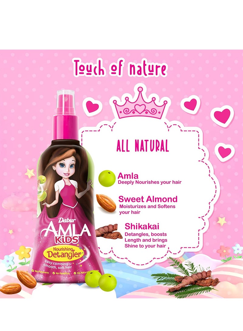 Dabur Kids Oil Nourishing Detangler Spray For Easy Combing, Smooth And Soft Hair 200 ml - Image 3