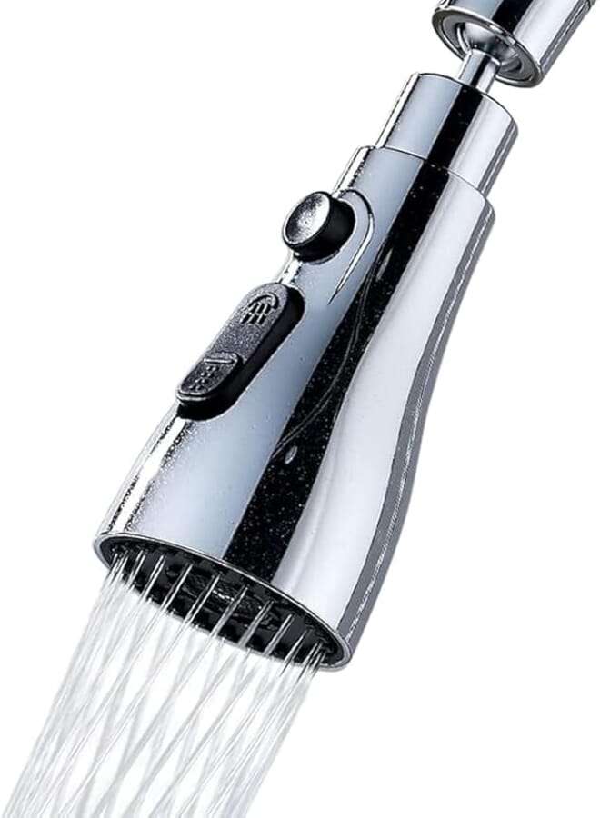 360° Rotating Faucet Aerator, Three-Function Kitchen Sink Sprayer Attachment – Standard 55/64'' Female Thread, Easy-Install Faucet Replacement Part（Adapter Included）
