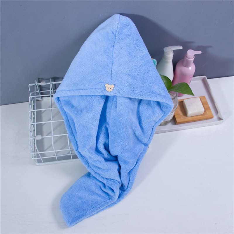 SNOWGREEN EXPORT Microfiber Hair Towel Wrap Absorbent Towel HairDrying Bathrobe Magic Hair Warp Towel Super QuickDrying Microfiber Soft Bath Towel Hair Dry Cap Salon Towel Pack of 1