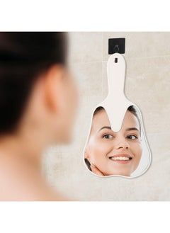 مرايا محمولة مع مقبض مرآة وجه صغيرة على شكل أسنان مرآة يد للمكياج تستخدم لطبيب الأسنان والمكتب والعيادة والحمام والحلاق والصالون باللون الأبيض  - Image 5