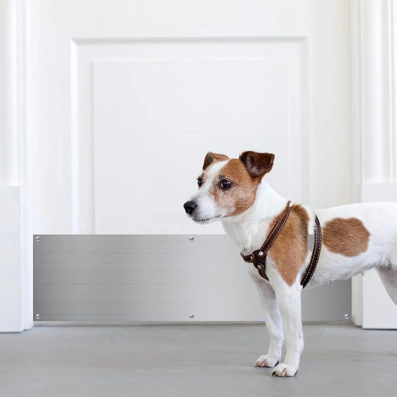 Stainless Steel Door Kick Plate 16x4 Inch 2 Pieces With 12 Screws Prevents Wear - Image 5