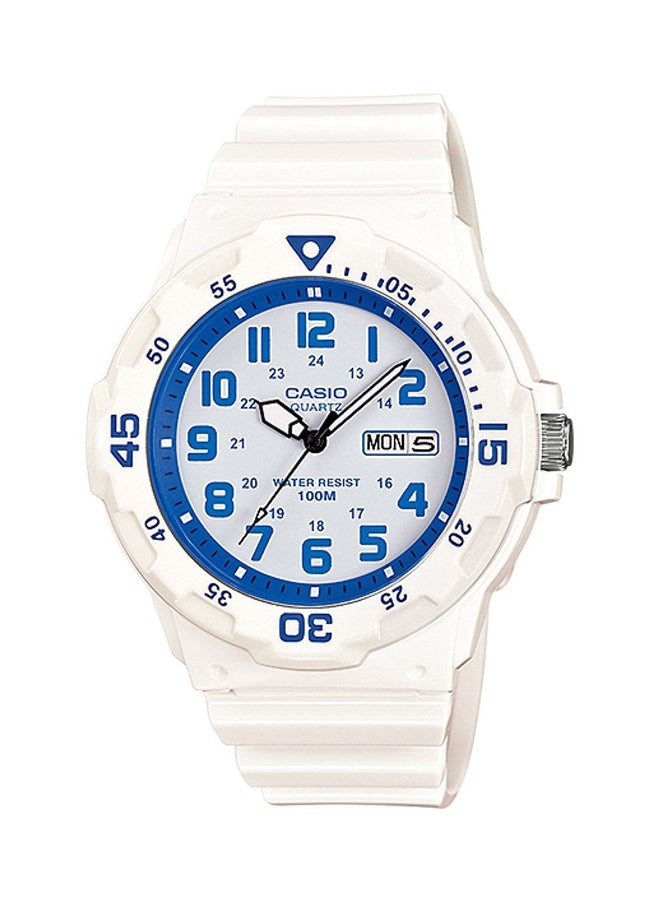 كاسيو ساعة يد كوارتز بعقارب طراز MRW-200HC-7B2DF مقاس 45 مم - لون أبيض رجال - Image 1