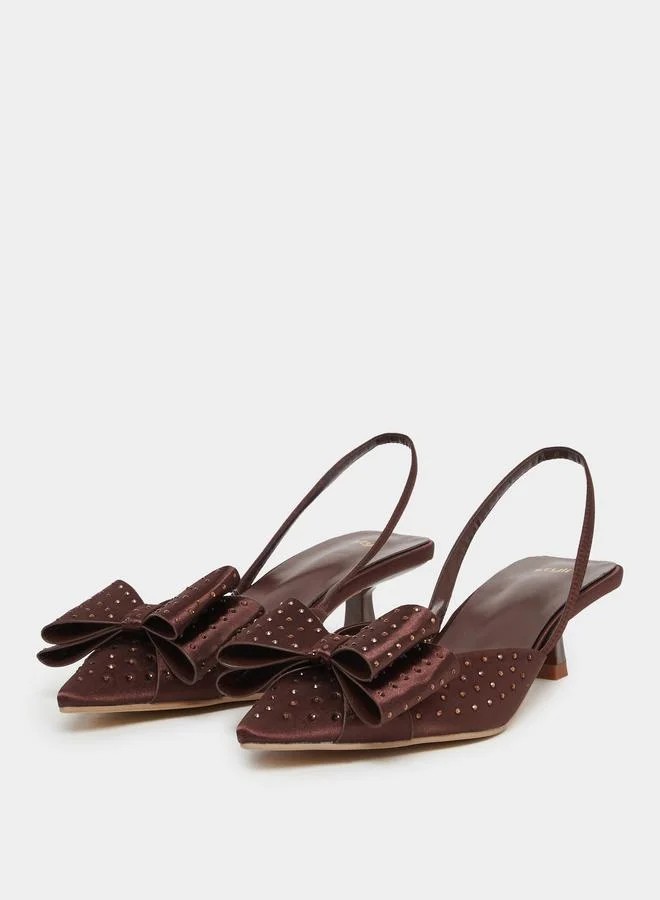Styli Styli Slingback Kitten Heel Shoes
