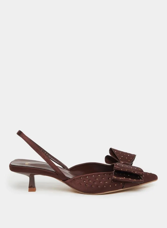 Styli Styli Slingback Kitten Heel Shoes