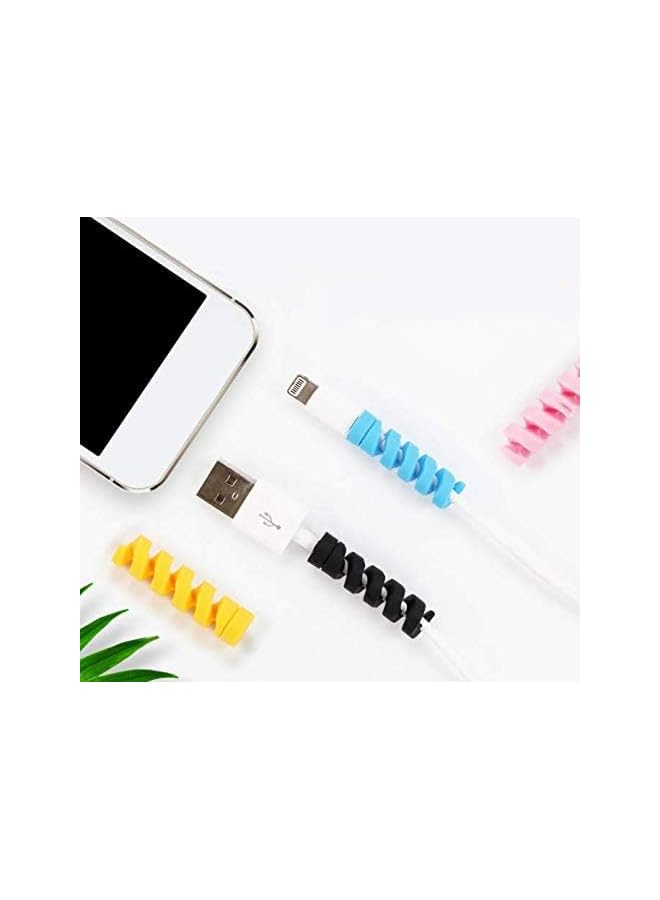 S-TOP Charger Cable Saver Protector Spiral Tube Wire Management Organizer Protective Cord Sleeve for All Cell Phones, Computers and Charger 12 Pieces - Image 2