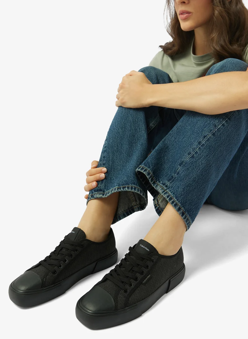 Calvin Klein Triple Black Vivy - Emblem Logo Jacquard Trainers for Women | Best Price UAE