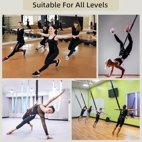 PRIORMAN Professional Bungee Dance Fitness Kit 6 Sizes CE Certified Complete Harness Set with Resistance Band Hanging Hardware for Suspension Training Home StudioL - Image 3
