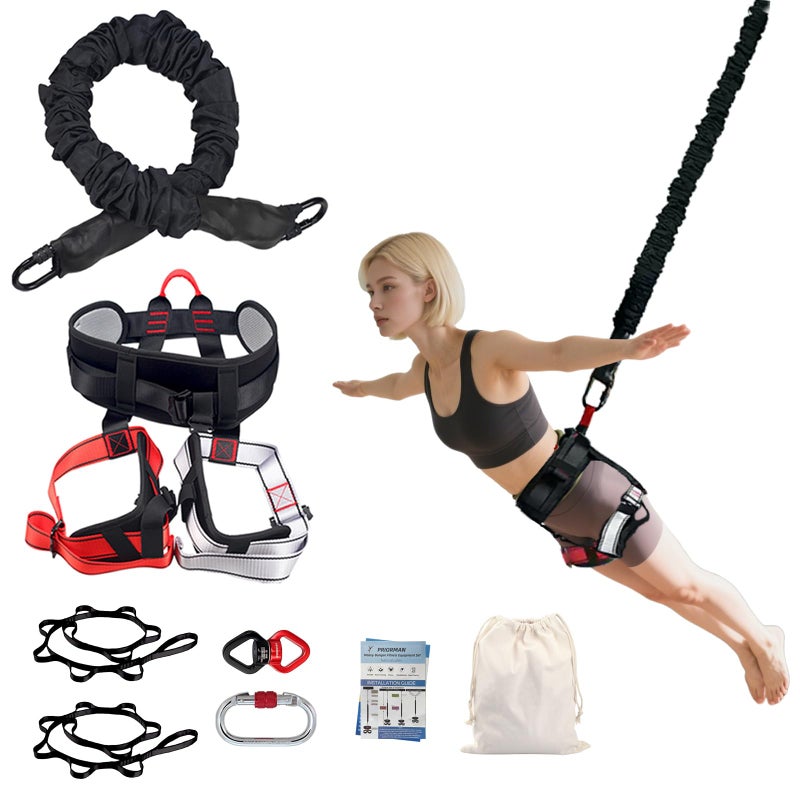 PRIORMAN Professional Bungee Dance Fitness Kit 6 Sizes CE Certified Complete Harness Set with Resistance Band Hanging Hardware for Suspension Training Home StudioL - Image 2
