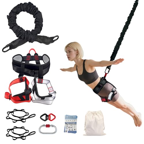 PRIORMAN Professional Bungee Dance Fitness Kit 6 Sizes CE Certified Complete Harness Set with Resistance Band Hanging Hardware for Suspension Training Home StudioL - Image 1