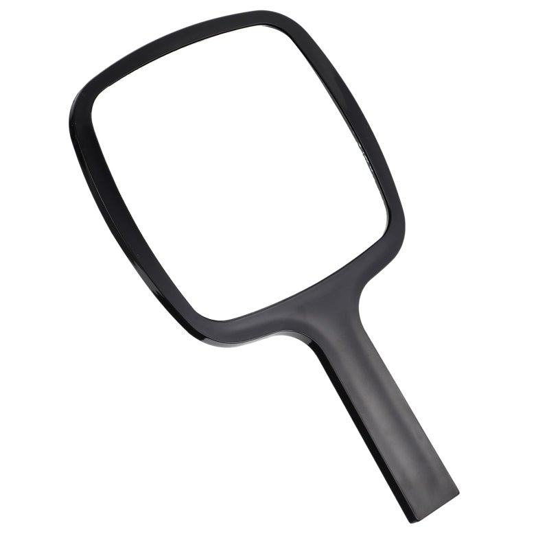Handheld Travel Cosmetic Mirror Portable Vanity Mirror With Black Handle Single Sided - Image 2