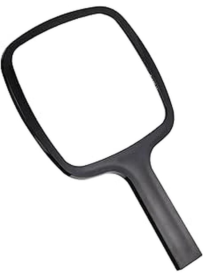 Handheld Travel Cosmetic Mirror Portable Vanity Mirror With Black Handle Single Sided - Image 1
