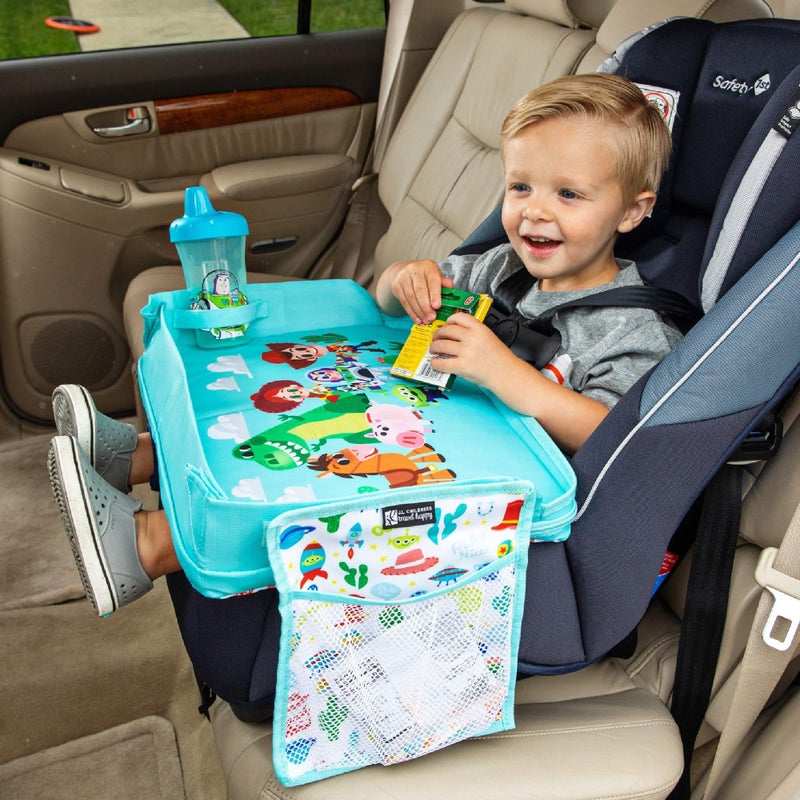 J.L. Childress Disney Baby 3-IN-1 Kids Travel Tray & Tablet Holder - Car Seat Lap Tray Desk for Toddlers, Road Trip Essentials, Car Seat Activity Table, Travel Accessories - Toy Story - Image 3