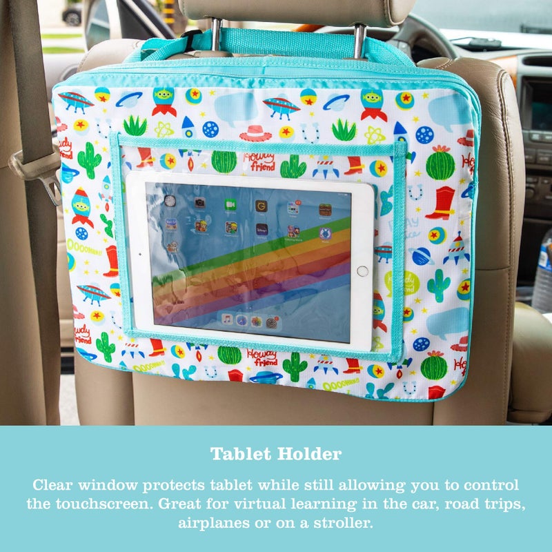 J.L. Childress Disney Baby 3-IN-1 Kids Travel Tray & Tablet Holder - Car Seat Lap Tray Desk for Toddlers, Road Trip Essentials, Car Seat Activity Table, Travel Accessories - Toy Story - Image 4