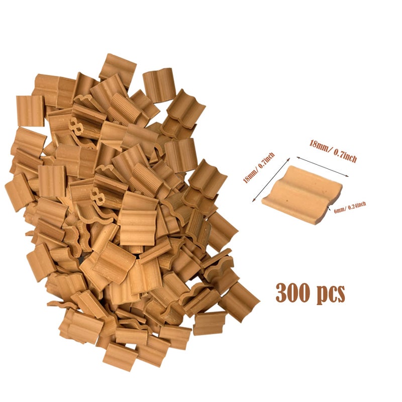 Cayway 300 Pcs Mini Red Roof Tiles Set  Red Miniature Tiles With Scraper  Roof Tiles Fake Tiles Model Landscape Accessories Dollhouse Fake Tiles For Diy Dollhouse Bricks Diorama Fairy - Image 2