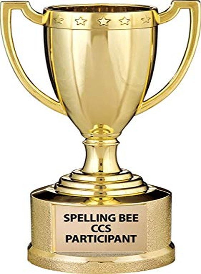 Crown Awards Gold Trophy Cup, 5 1/2" Shiny Gold Award Trophy Cups, Great for Custom Trophy Keepsake, Free Engraving, 1 Pack Prime - Image 2