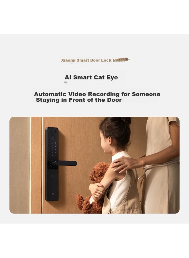 Millet Xiaomi Smart Door Lock E30 Large Screen Peephole Version, Fingerprint Lock, Smart Lock, Visual Electronic Lock, Password Lock - Image 3