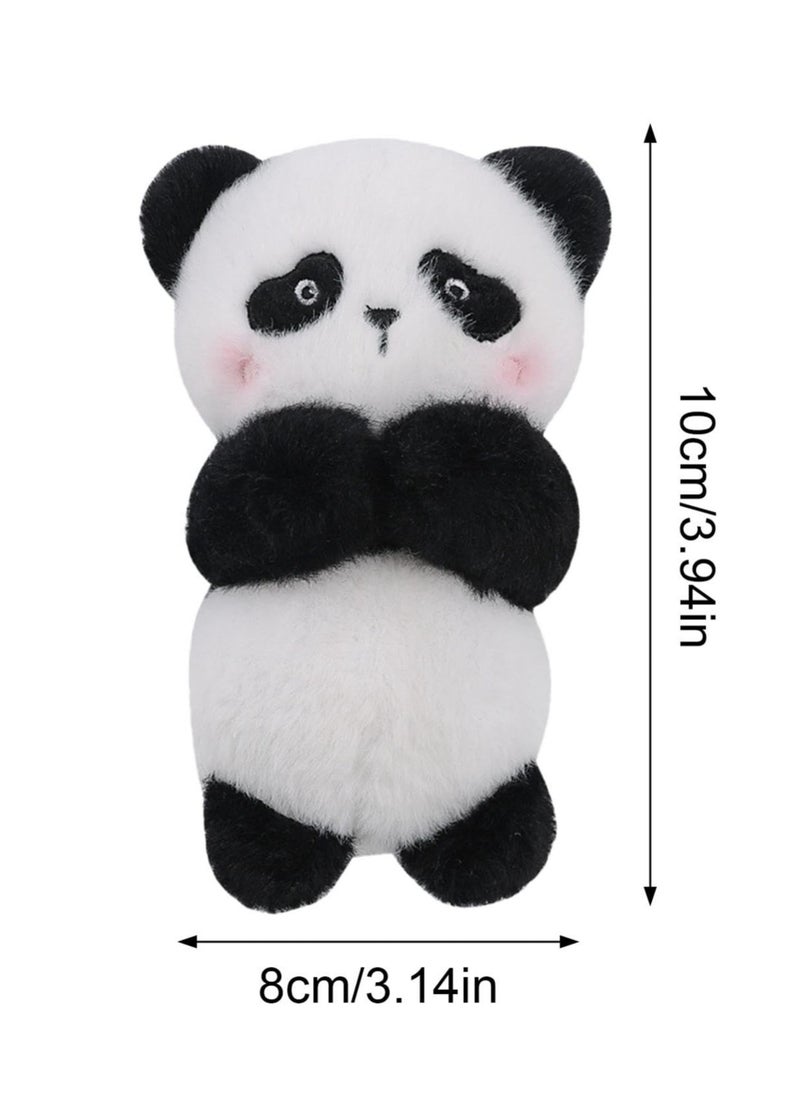 Excefore Wiper Shift Handle Decorative,Cute Bunny and Panda Doll Interior Car Ornaments Gift for Women Girls Auto Interior Accessories, Black Panda  - Image 2