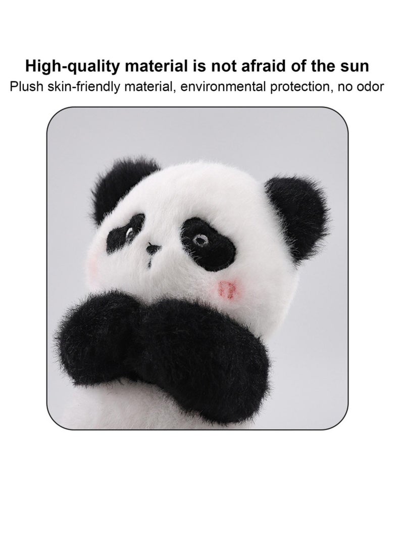 Excefore Wiper Shift Handle Decorative,Cute Bunny and Panda Doll Interior Car Ornaments Gift for Women Girls Auto Interior Accessories, Black Panda  - Image 5