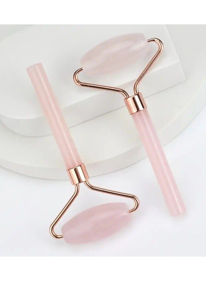 ديرما رولر 1 قطعة أسطوانة تدليك الوجه الطبيعية الورد الكوارتز أداة تدليك كريستال مع مقبض الاكريليك تشديد الوجه الاسترخاء المزاج تشديد الجسم الرقبة الجلد التجميل أسطوانة تدليك أداة العناية بالبشرة رأس واحد - Image 2