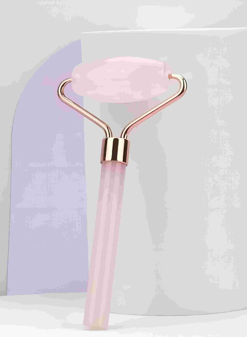 ديرما رولر 1 قطعة أسطوانة تدليك الوجه الطبيعية الورد الكوارتز أداة تدليك كريستال مع مقبض الاكريليك تشديد الوجه الاسترخاء المزاج تشديد الجسم الرقبة الجلد التجميل أسطوانة تدليك أداة العناية بالبشرة رأس واحد - Image 1