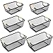 Maxcheck 6 Pack 3 Size Metal Wire Baskets Wooden Handles Steel Mesh Storage Bins Organizer Containers for Home Cabinets - Image 2