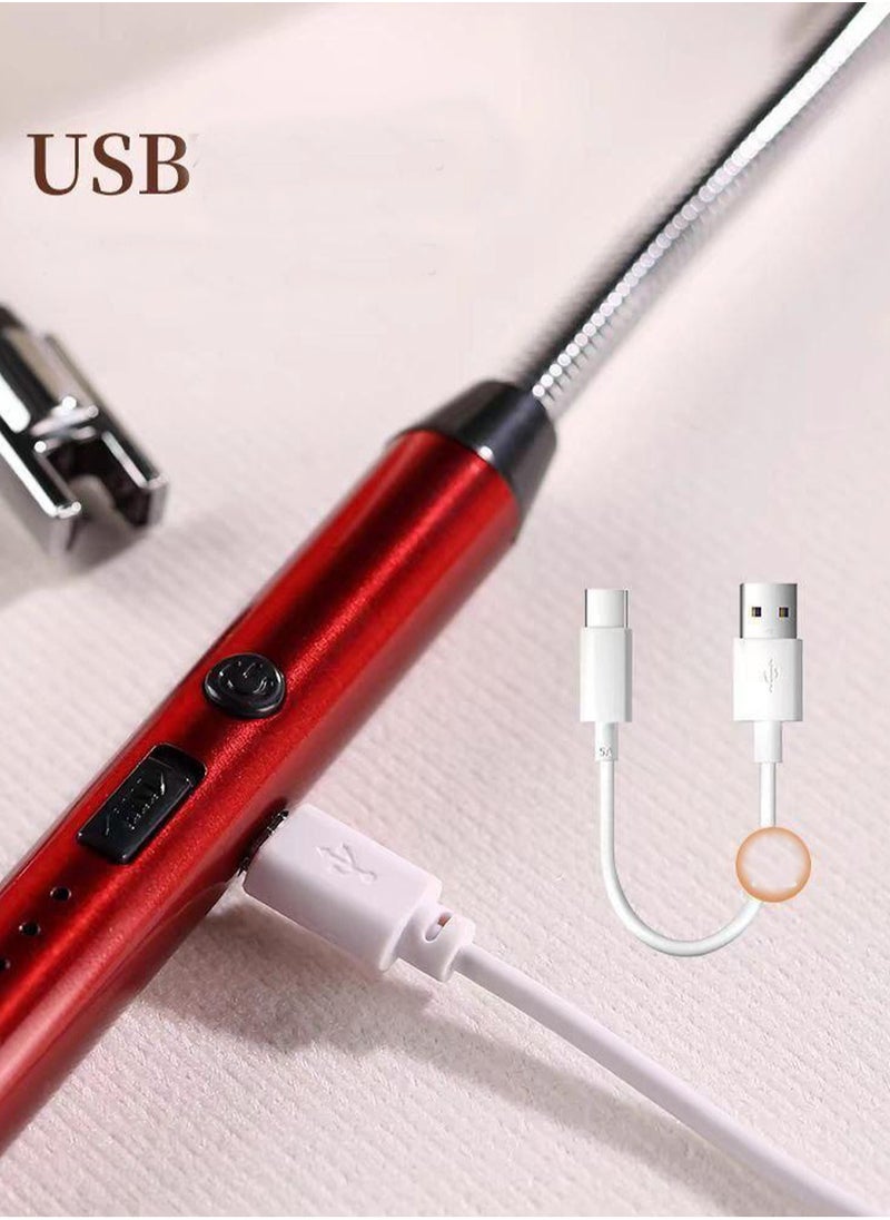 ماركة غير محددة ولاعة إلكترونية بدون لهب مع مؤشر بطارية ليد ولاعة USB قابلة لإعادة الشحن مقاومة للرياح وأحوال الطقس للمطبخ والشواء والشموع والألعاب النارية وبوتاجاز الغاز  - Image 4