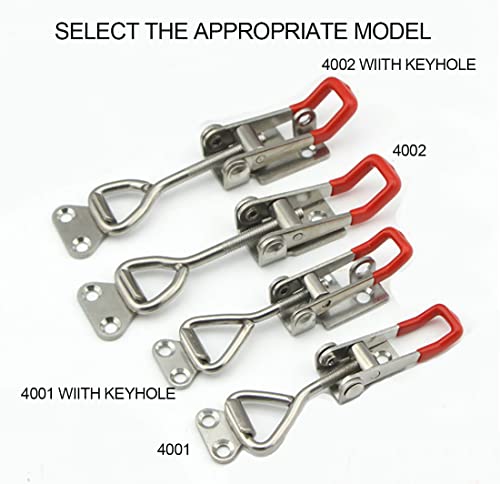 MIKMAYTOO Adjustable Toggle Latch Clamp 4001, 330 Lbs 150Kg Holding Capacity, 4001 Heavy Duty Quick Release Pull Latch Toggle Clamp (R4001-8PCS) - Image 3