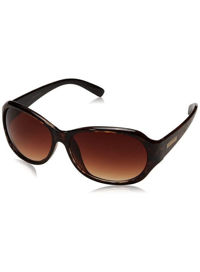 NINE WEST نظارات شمسية محظوظة للنساء بشكل بيضاوي 55 مم - Image 1