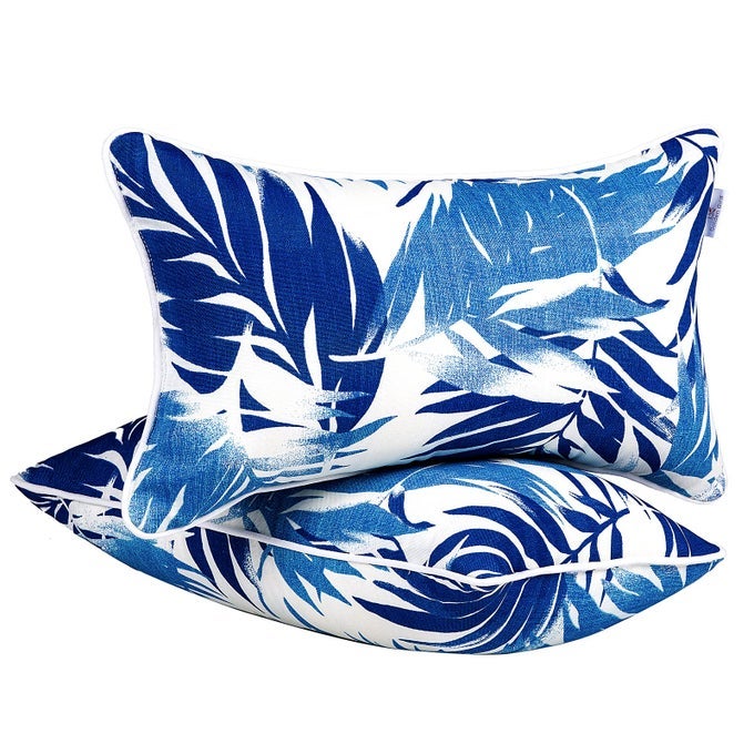 OUTDOOR PILLOWS WATERPROOF SET OF 2 OUTDOOR THROW PILLOWS WITH INSERT INCLUDED 1220 INCH OUTDOOR LUMBAR PILLOWS FOR PATIO FURNITURE