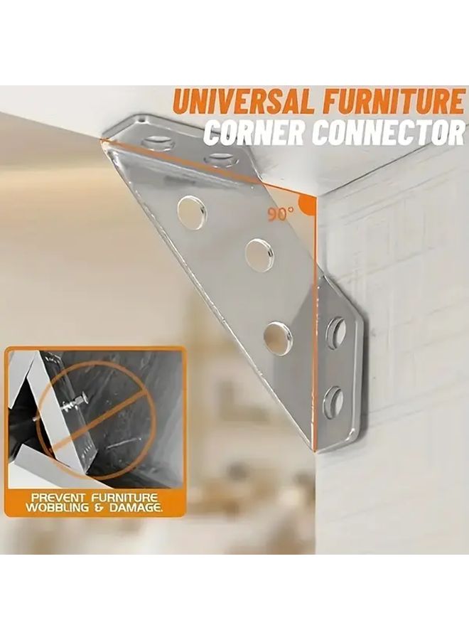 2 Pack Stainless Steel Bracket 10 Inch With 10 Multi Functional Corner Code - Image 5
