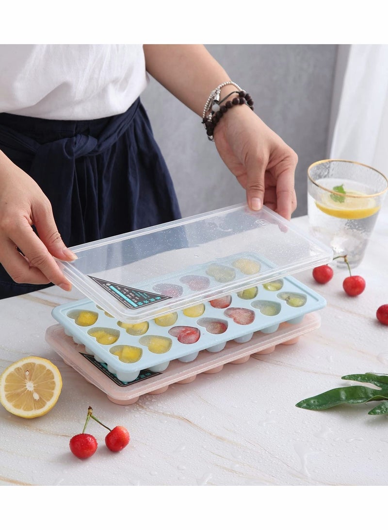 NIBEMINENT Ice Trays Silicone Cube Tray with Lid(3 Pcs) - Image 3