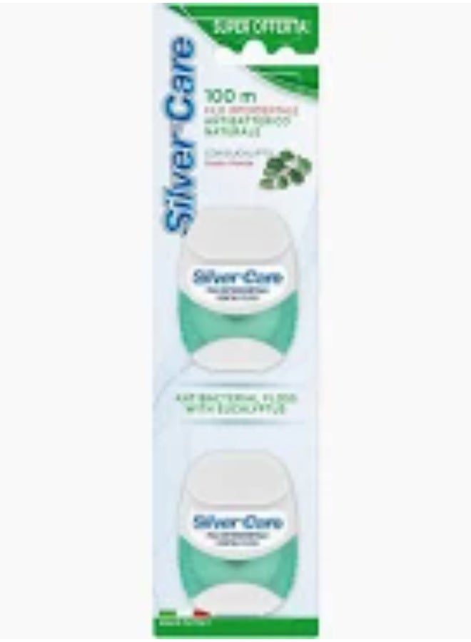 SILVER CARE ANTIBACTERIAL EUCALYPTUS FLOSS 50M 2PCS