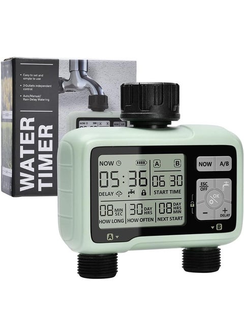 Large Screen Automatic Watering Timer,Sprinkler Timer, Irrigation Sprinkler System,Multicolour,12*12*5.5cm