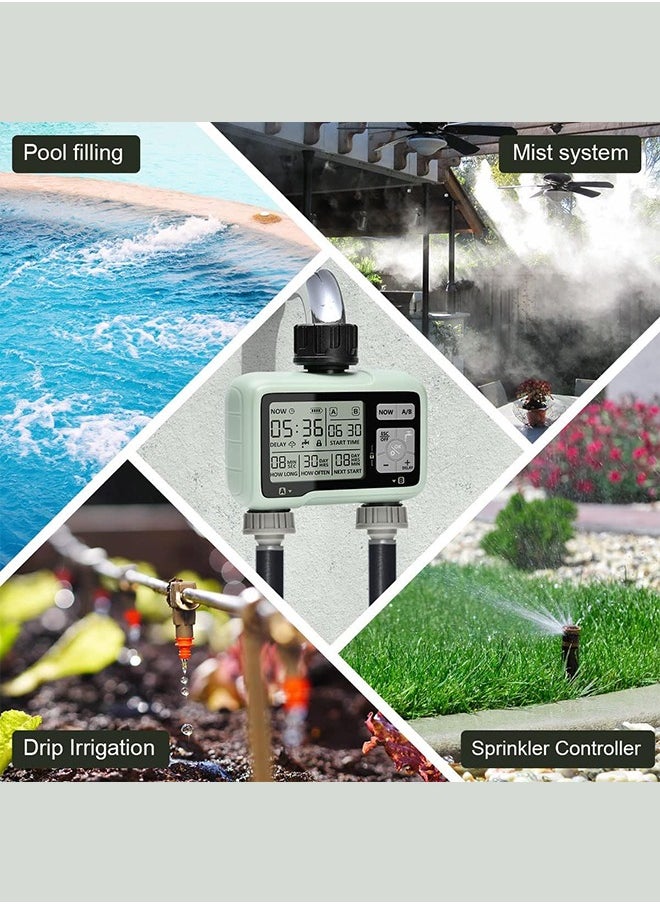 Large Screen Automatic Watering Timer,Sprinkler Timer, Irrigation Sprinkler System,Multicolour,12*12*5.5cm