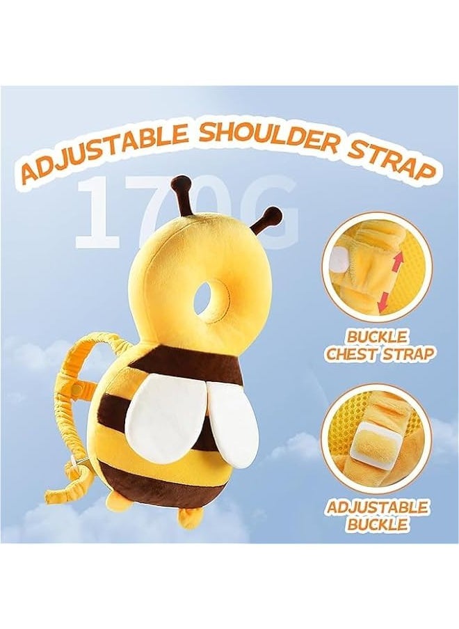 TRASSLE Baby Head Protector Backpack, Toddler Baby Head Protection Backpack with Baby Knee Pads Alarm Function for Walking & Crawling, Breathable and Wearing Safety Baby Head Protector  - Image 3