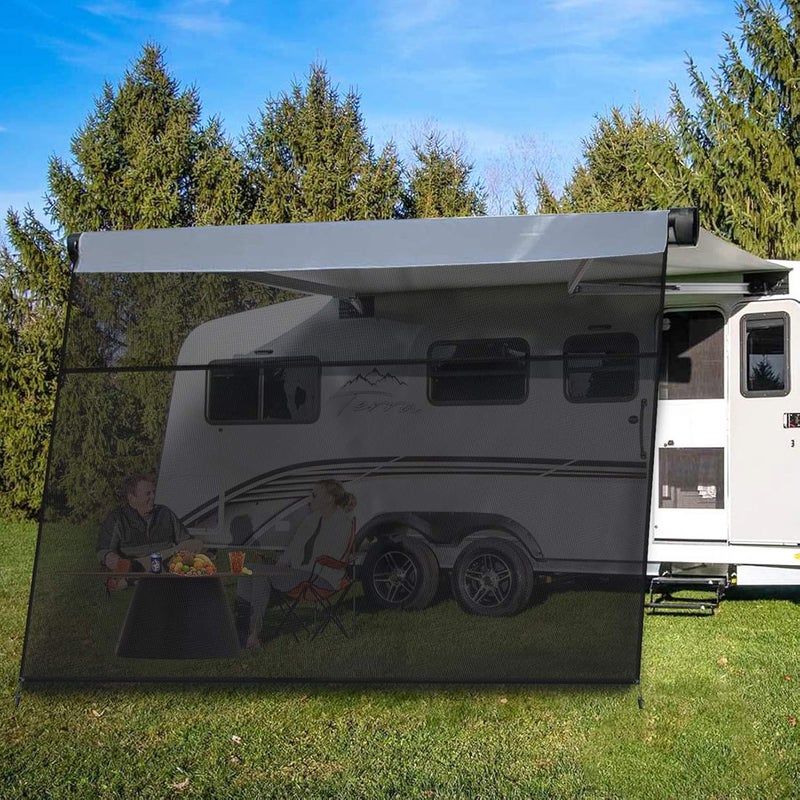 EXCELFU RV Awning Sun Shade Screen with Zipper - Image 5